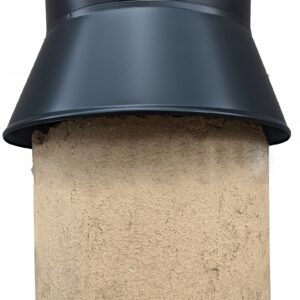 Stożek, zakończenie na komin ceramiczny fi 200 czarny