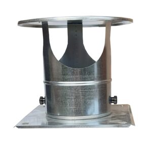 Daszek tłoczony fi 150 rozpinany z podstawą - INOX